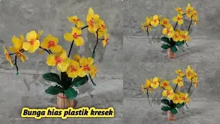 Cara membuat bunga hias dari plastik kresek warna kuning