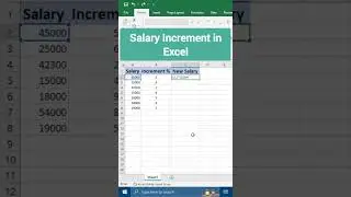 Salary increment #hack #viralshorts #trendingshorts #excel365 #increment #exceltutorial #soths