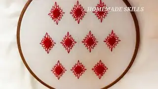 Beautiful Hand Embroidery Butta Design | Spider Web Stitch |  Embroidery  All Over Embroidery Design