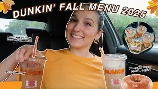 TRYING DUNKIN'S NEW FALL MENU 2025 (pumpkin sugar cookie coffee, pumpkin oatmilk espresso + donuts)