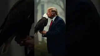trump kisses his eagle on the beak. #aianimation #patriotism #trumppower #americanhero #epichero