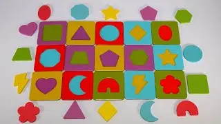 Toddler Shapes and Colors Learning Video with Children's Puzzle Game