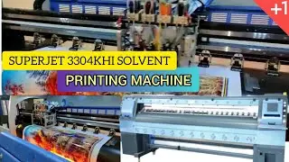 SUPERJET 3304KHI SOLVENT PRINTING MACHINE ll GOLDTECH KONICA 512i 30pl ll