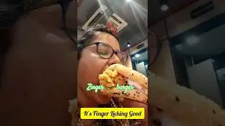 Eating Mighty Zinger Burger at KFC//Fingerlicking good!!! #burger #kfczingerburger #food #kfcburger