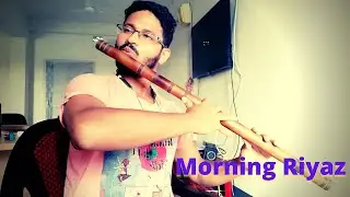 Morning Bansuri Practice Lower Octave Pa to Higher Octave Pa II E Bass Flute II Practice with Rhythm