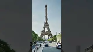 CGI Paris #EiffelTower #HyperRealistic #VisualEffects  #Shorts #YouTubeShorts #VFX  #Skyline