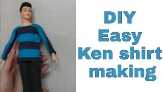 #shorts DIY Ken doll shirt making easy | DIY doll dress making easy | Sono Dolls