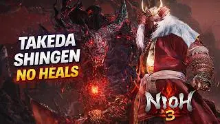 Takeda Shingen SOLO No Heals Boss Fight &ndash; A Fiery Invasion | Nioh 3