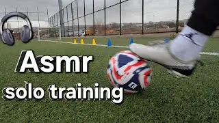 Asmr solo training 🎧#football #soccer #futbol #training #finishing #stadium 