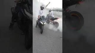 KTM Duke 390 Burnout 🔥😱🔥😱#shorts #shortvideo #viral #burnout