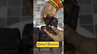 Walnut Brownie #ytshorts #howtomakebrownie #shortvideo #fudgybrownies