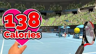 First Person Tennis 🎾FITNESS TRACKED GAMEPLAY🎾