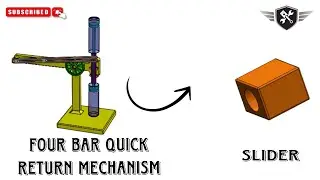 4 Bar Quick Return mechanism in Solidworks|Slider|AutoCAD|3D model#akd #tutorial #cad