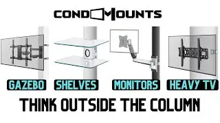 Square pillar tv mount