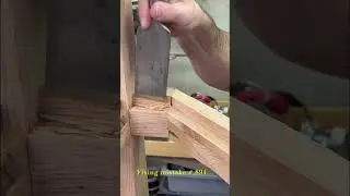 Fixing another oopsie&hellip; #woodworking #chisel #handtools #oakwood #handmade #youtubeshorts #clamps