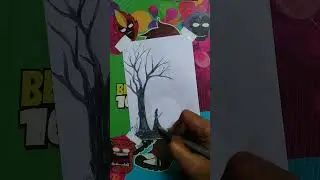 How to draw Romantic couple under love tree || First love ❤ #lovestatus #viral #trendingshorts