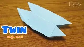 How to make Raja Rani boat | Origami twin boat | Diy twin boat