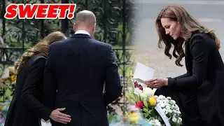 Kate tenderly comforts William as they make an emotional visit to Sandringham
