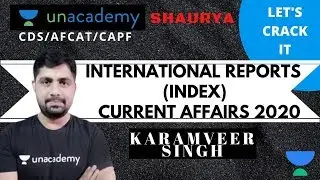 International Reports(Index) || Current Affairs ||  UPSC CDS/CAPF AC 2020 || Karamveer Singh