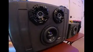 How to wire Sub into DIY Boombox