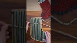 DIY Cardboard Loom Woven Christmas Stocking | Easy Kid's Craft for the Holidays!