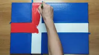 How To Paint the ICELANDIC FLAG