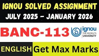 BANC 113  solved assignment 2026 ll English Medium ll JUL25-JAN26