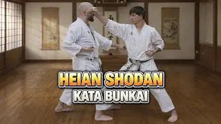 Heian Shodan (平安初段, Peaceful mind level one, in Okinawa - Pinan Nidan) kata bunkai