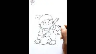 How To Draw  Kemumaki |Ninja hattori characters |easy drawing