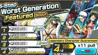 Worst Generation pack opening One piece Bounty Rush King Zoro
