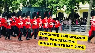 TROOPING THE COLOUR, JUNE 15th 2024. KING CHARLES III'S OFFICIAL BIRTHDAY PROCESSION -HIGHLIGHTS!