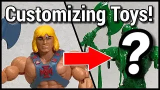 Masters of the Universe Origins Custom Slime Pit He-Man (MOTU) with Thibra and Acrylic Paint