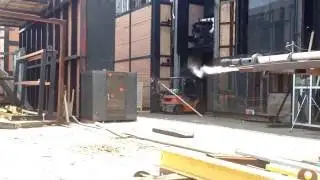 ICC-500/FEMA 361 Tornado Shelter Impact Test, Construction Consulting Lab. (CCLI) TX (Slow Motion)