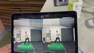 Joe S @ GolfTec face-on view pre and post lesson