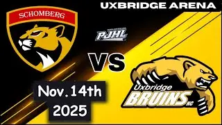 2025-11-14 Schomberg Cougars 1 at Uxbridge Bruins 11 Hilites