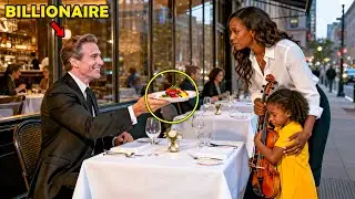 Billionaire Invites a Poor Violinist and Her Daughter to Dinner—What the Mother Offers Shocks All