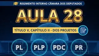REGIMENTO INTERNO CÂMARA DOS DEPUTADOS | AULA 28: CAPÍTULO II - DOS PROJETOS (PL, PLP, PDC E PR)