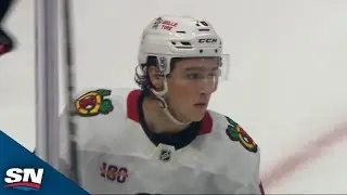 Blackhawks Rookie Nick Lardis Scores A Beauty For His First NHL Goal