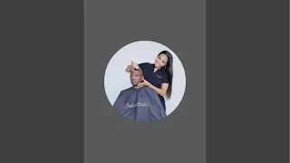 Woman cuts man hair