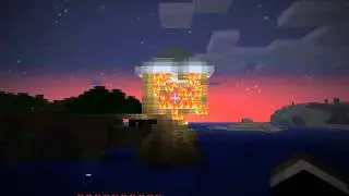 Minecraft on fire: Greg's house