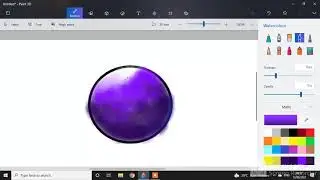 How to make a 3d purple ball in paint 3d windows 10
