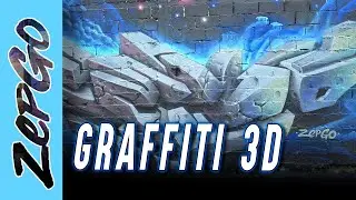 Mural mitología Griega ZepGo Graffiti 3D