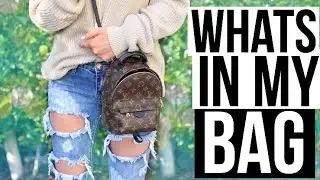 What's In My Bag?! ➜ 2016 Louis Vuitton Mini Backpack || Sarah Belle