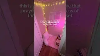 Here is my tiny prayer closet, small but mighty💗 #prayercloset #prayerroom #faithhabits