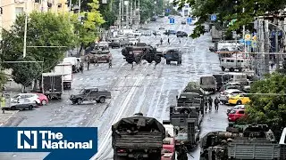 Wagner Group mercenaries seen on the streets of Russian city Rostov