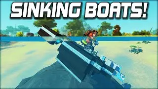Мы топили лодки друг друга, бросая в них бетон! (Игровой процесс Scrap Mechanic)