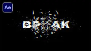 【AfterEffects】割れるテキストアニメーションの作り方｜アフターエフェクトチュートリアル｜バラバラになる |