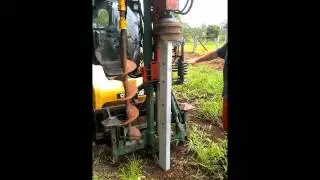 ACP Demonstration of Concrete Fence Posts being Driven with a Pneumatic Driver