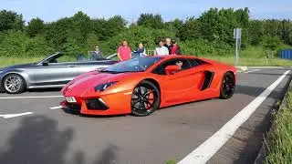 Lamborghini Aventador LP700-4 supercar in Arancio Atlas [Lovely Sounds]