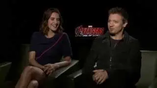 Avengers: Age of Ultron press tour interview - Jeremy Renner and Cobie Smulders